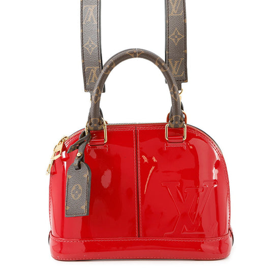 LOUIS VUITTON Alma scarletM52498 Monogram Vernis Leather Size BB