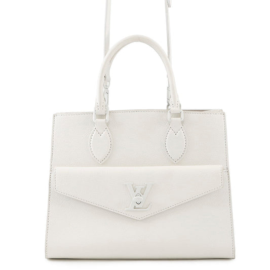 LOUIS VUITTON Rock Me Tote BlancM55817 Grained Calf Leather Size PM
