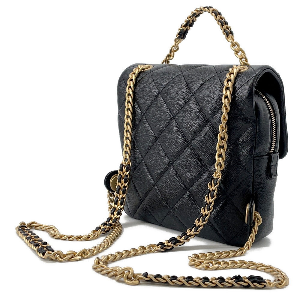 CHANEL Matelasse Chain Backpack BlackAS3108 Caviar Leather