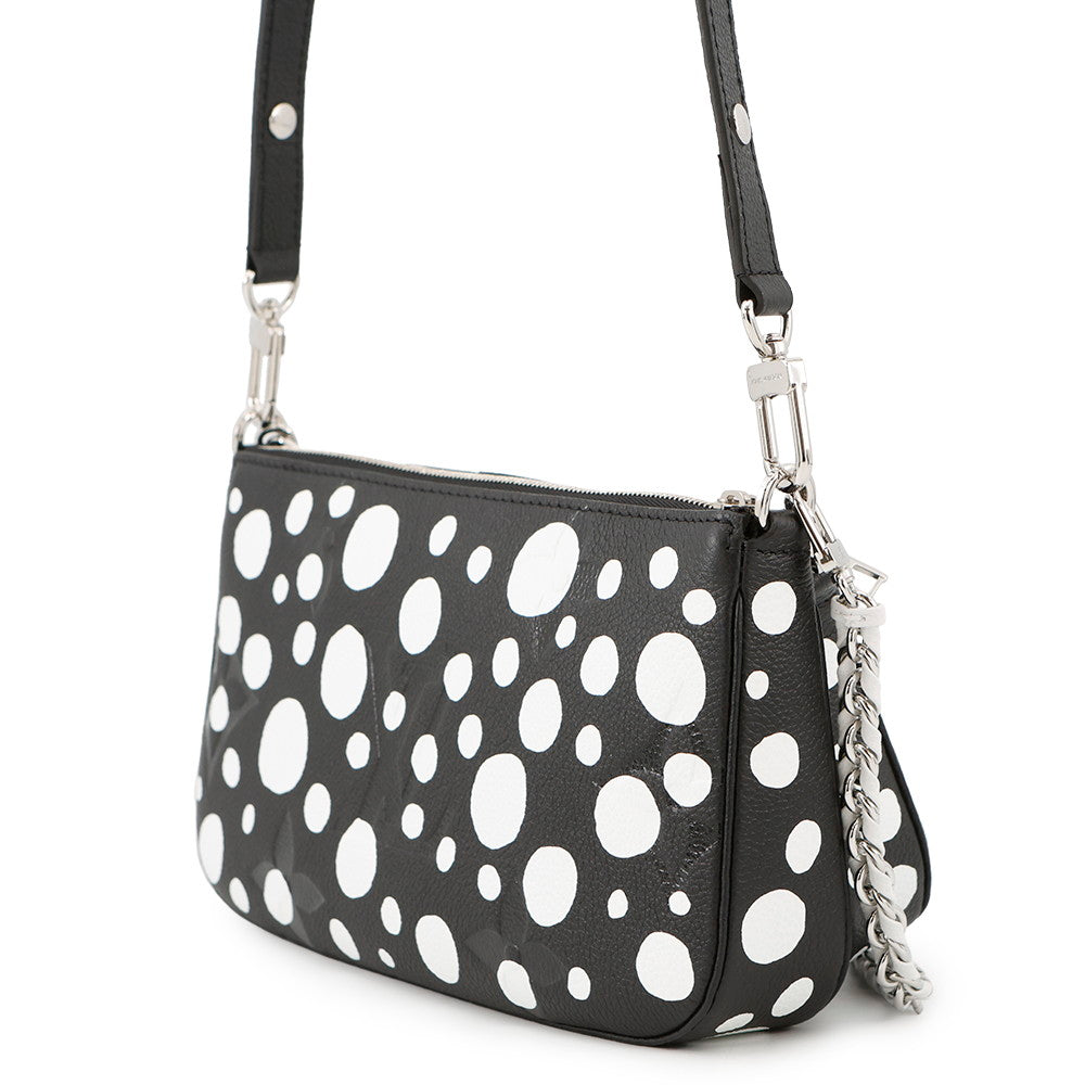 LOUIS VUITTON LV x YK Multi・Pochette Accessoires NoirM46410 Monogram Empreinte Leather Infinity Dot