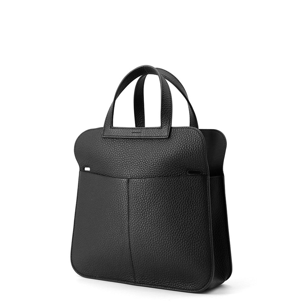 HERMES Halzan Black Taurillon Clemence Size 25