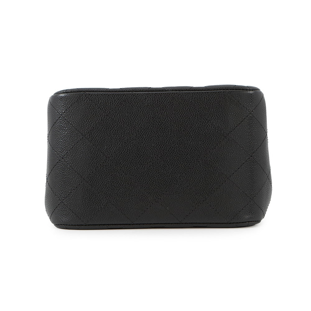 CHANEL Matelasse Chain Bucket Shoulder Bag BlackAS3176 Caviar Leather Size Mini