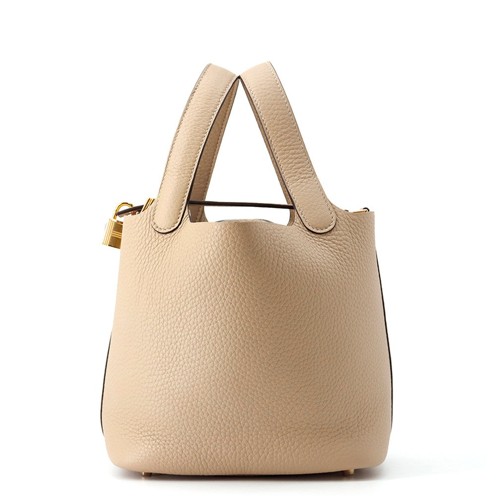 HERMES Picotin Lock Trench Taurillon Clemence Size PM