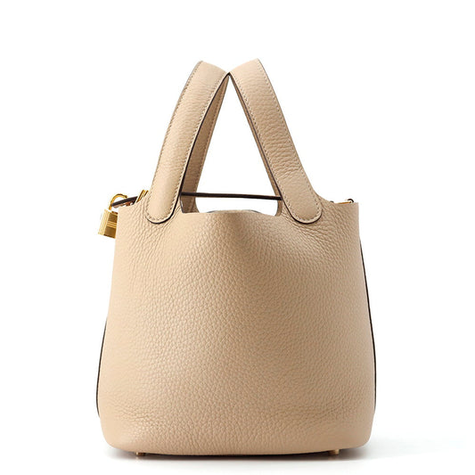 HERMES Picotin Lock Trench Taurillon Clemence Size PM