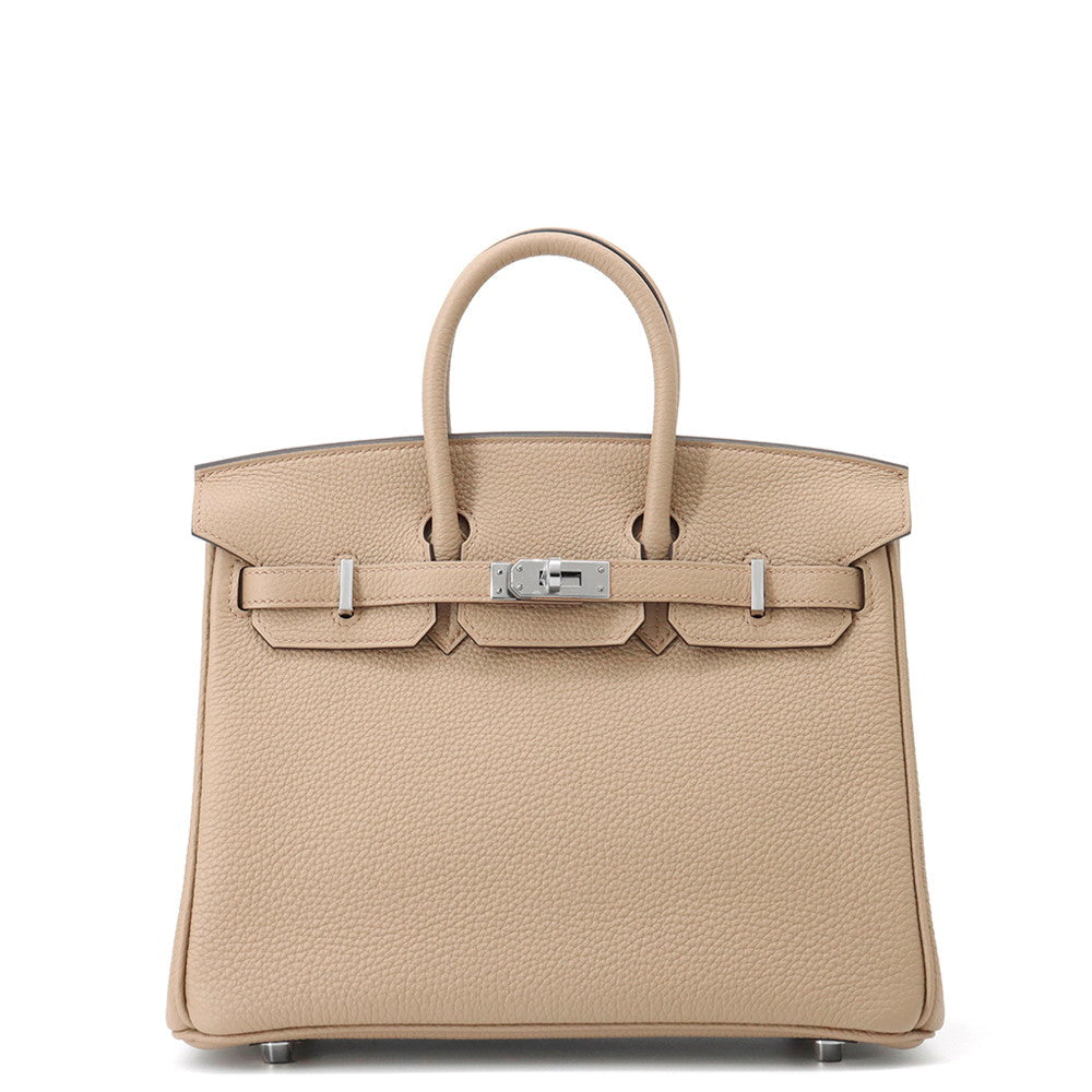 HERMES Birkin Beige Marfa Togo Leather Size 25