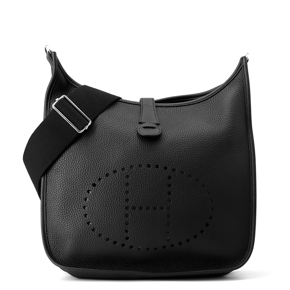 HERMES Evelyne3 Black Taurillon Clemence Size GM