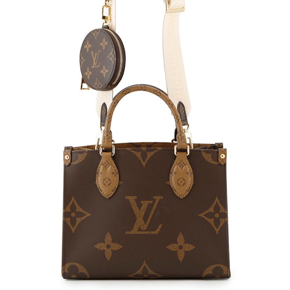 LOUIS VUITTON Onthego RedM46373 Monogram Monogram Reverse Monogram Giant Size PM