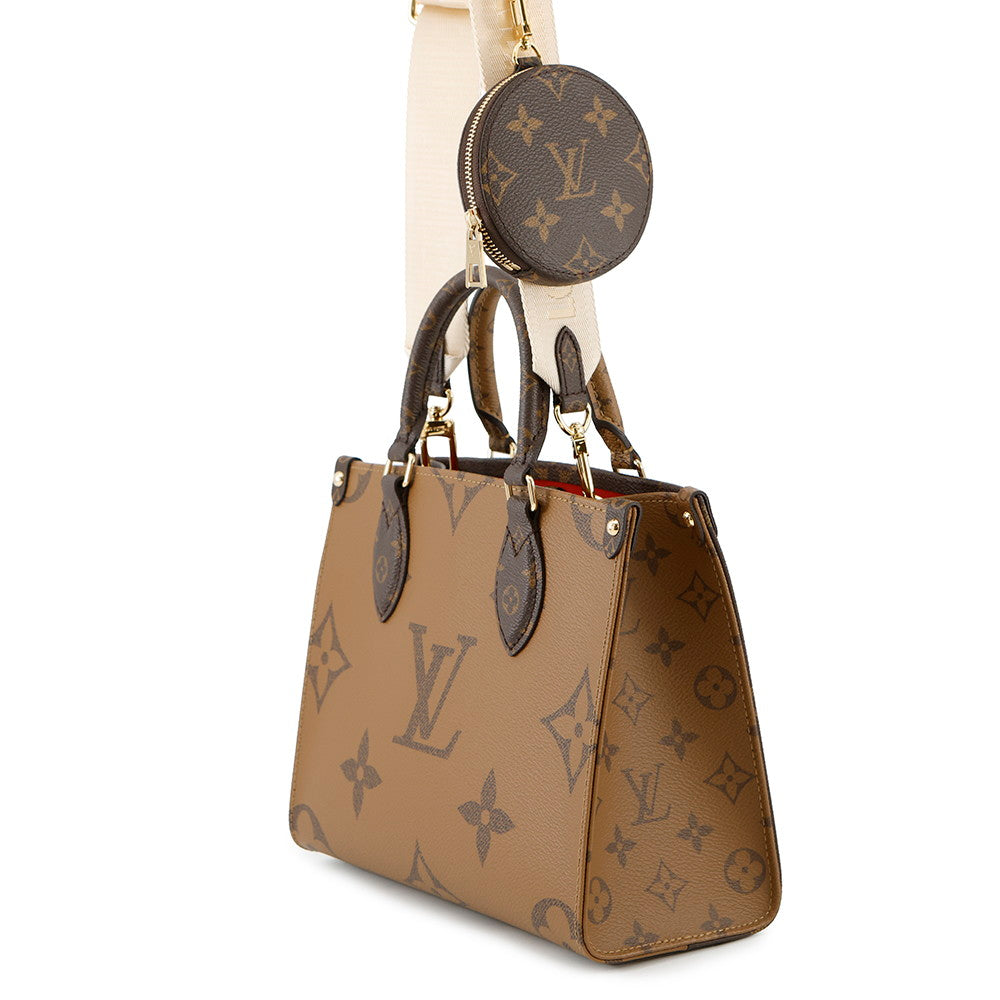 LOUIS VUITTON Onthego RedM46373 Monogram Monogram Reverse Monogram Giant Size PM