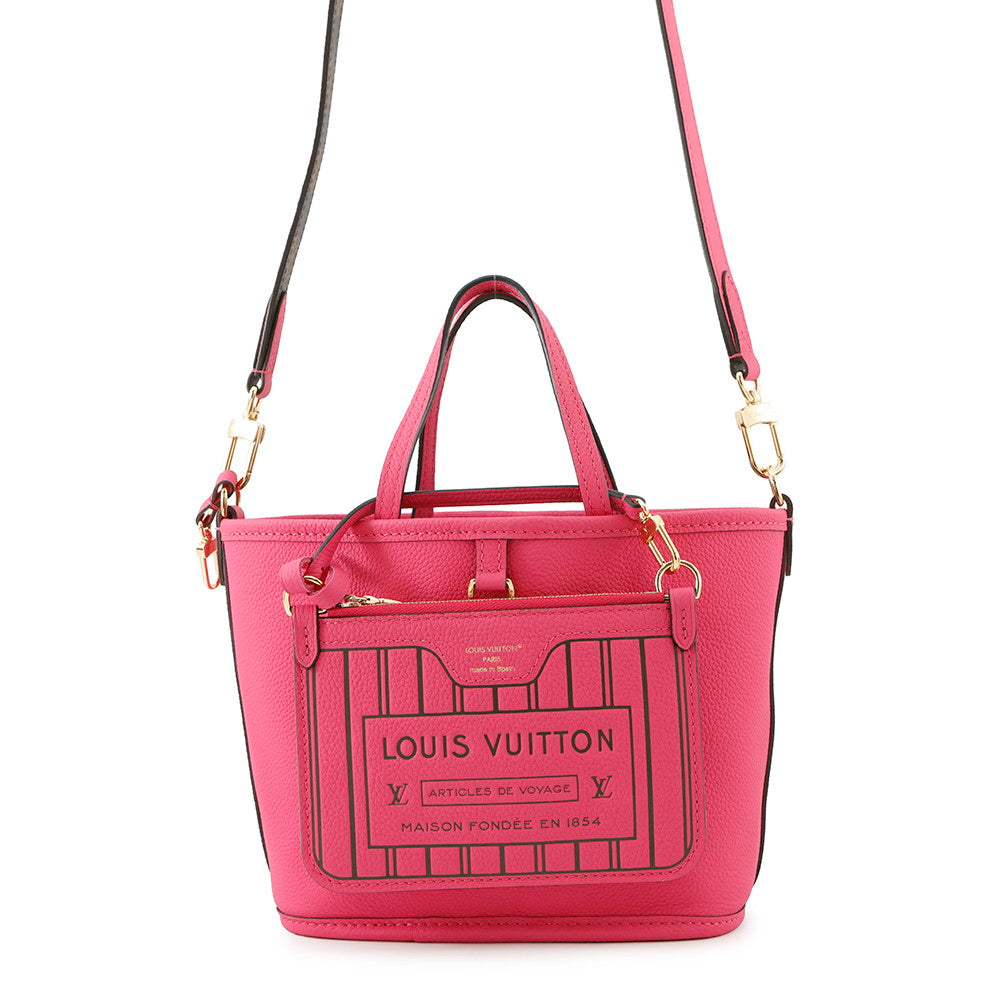 LOUIS VUITTON Neverfull・Inside Out Rose Buffalo Pondichery LeatherM12106 Monogram Size BB