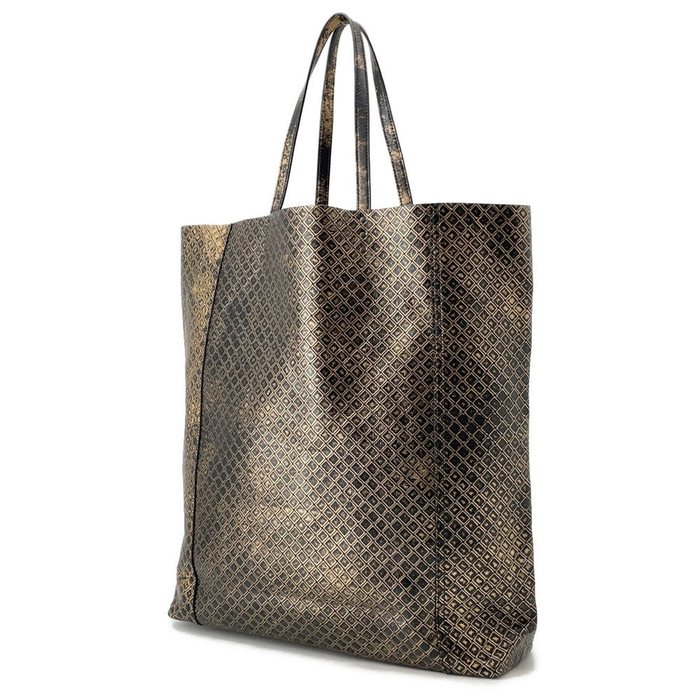 Bottega Veneta INTRECCIATO Intrecciato Mirage Tote Bag Gold/Black Leather Size 21.3"