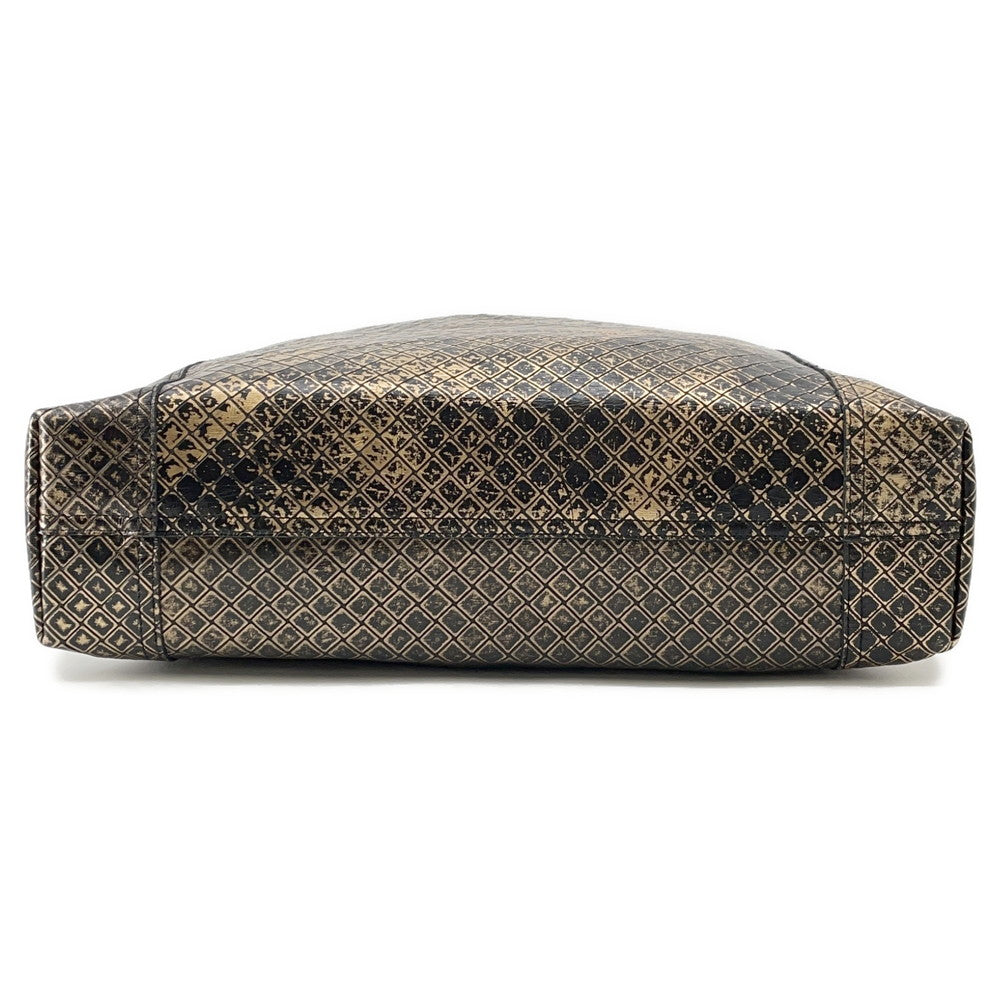 Bottega Veneta INTRECCIATO Intrecciato Mirage Tote Bag Gold/Black Leather Size 21.3"