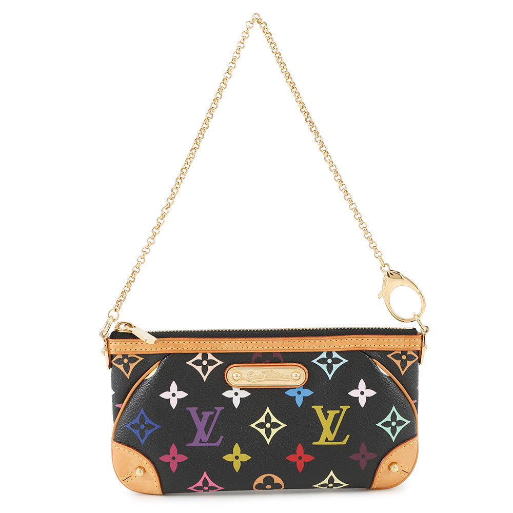 LOUIS VUITTON Pochette・Milla NoirM60097 Monogram・Multicolor Size MM