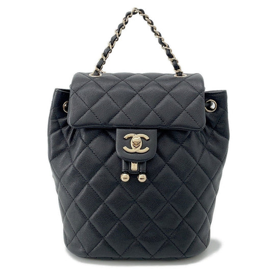 CHANEL Matelasse ChainBackpack BlackAS4058 Caviar Leather