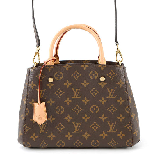 LOUIS VUITTON Montaigne BordeauxM41055 Monogram Size BB