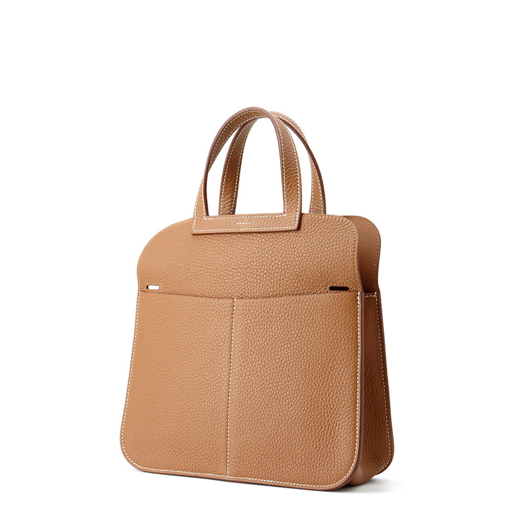 HERMES Halzan Gold Taurillon Clemence Size 25