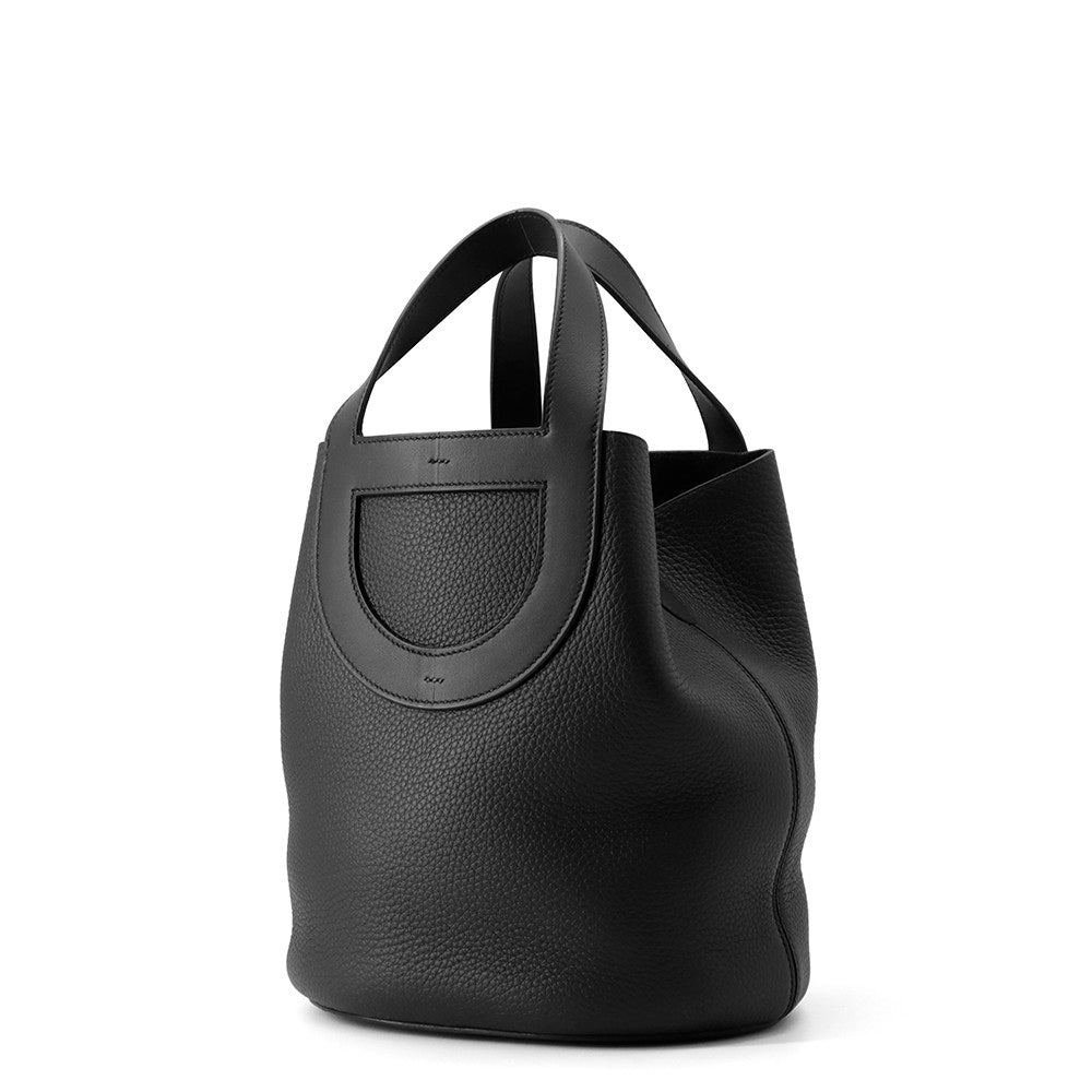 HERMES in-the-loop Tote Bag Black Taurillon Clemence Size 23