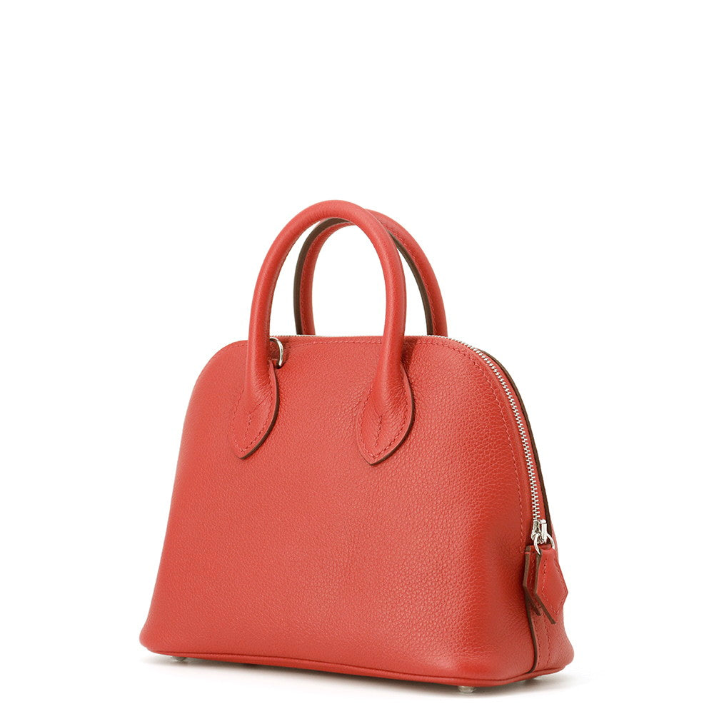 HERMES Bolide1923 Verso Rouge Coeur/Rose Azalee Evercolor Size Mini