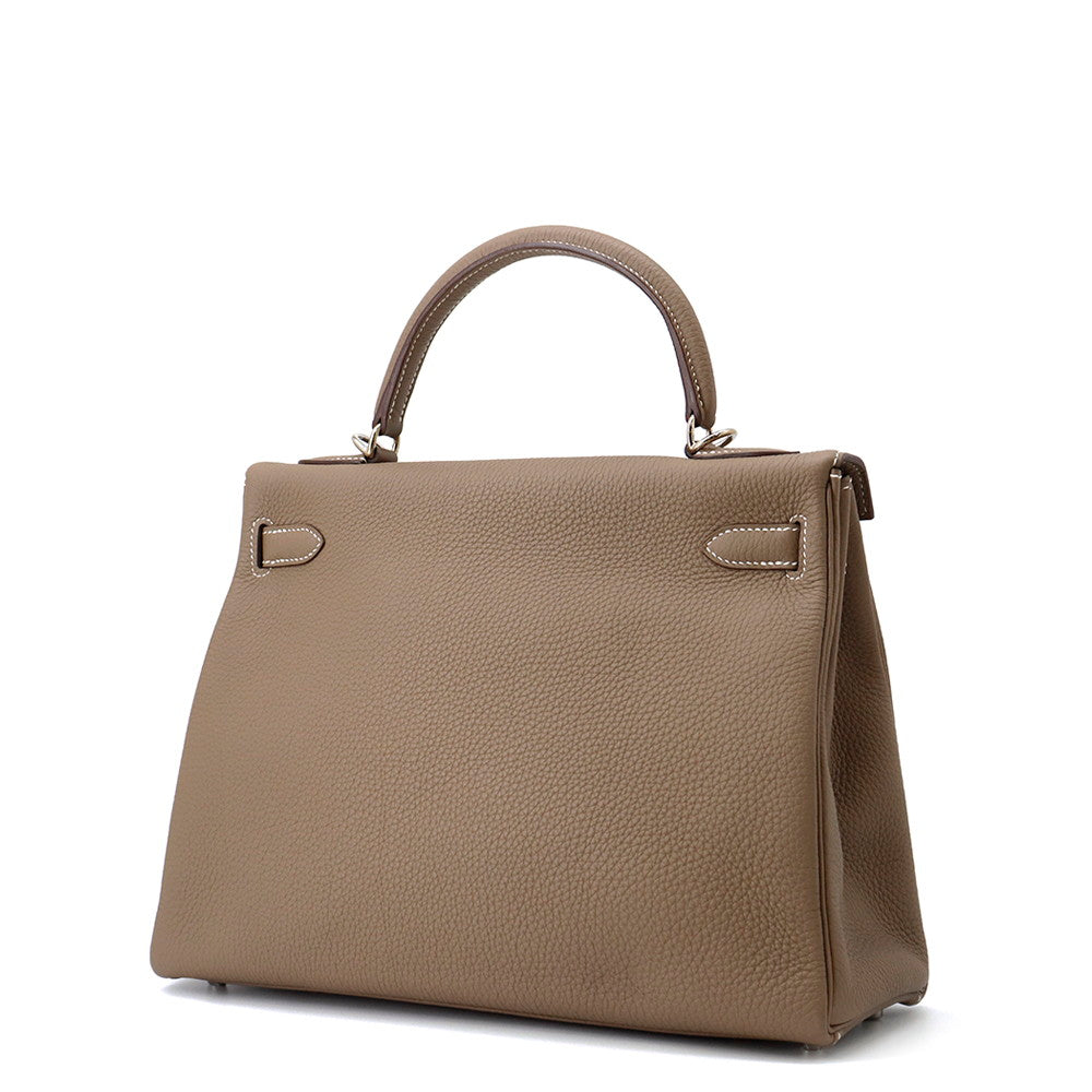 HERMES Kelly Retourne Etoupe Togo Leather Size 32