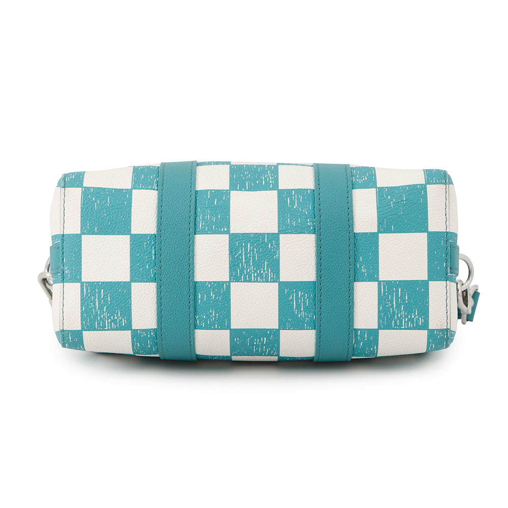 LOUIS VUITTON City Keepall Turquoise/WhiteN50076 damier checkerboard