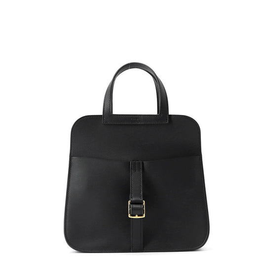 HERMES Halzan Black Swift Leather Size Mini