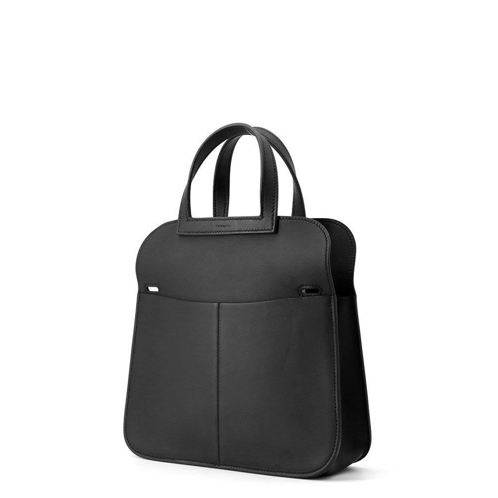 HERMES Halzan Black Swift Leather Size Mini