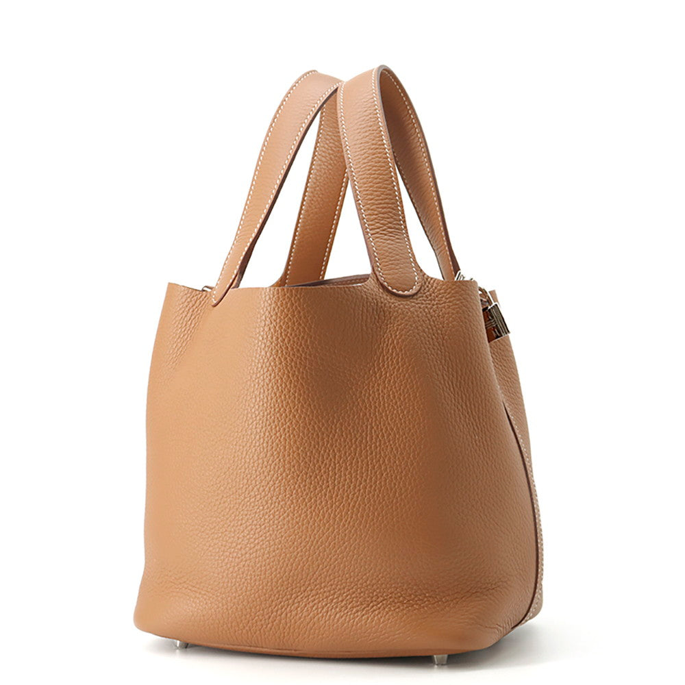 HERMES Picotin Lock Gold Taurillon Clemence Size MM