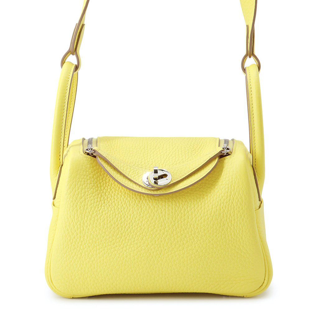 HERMES Lindy Lime Taurillon Clemence Size Mini