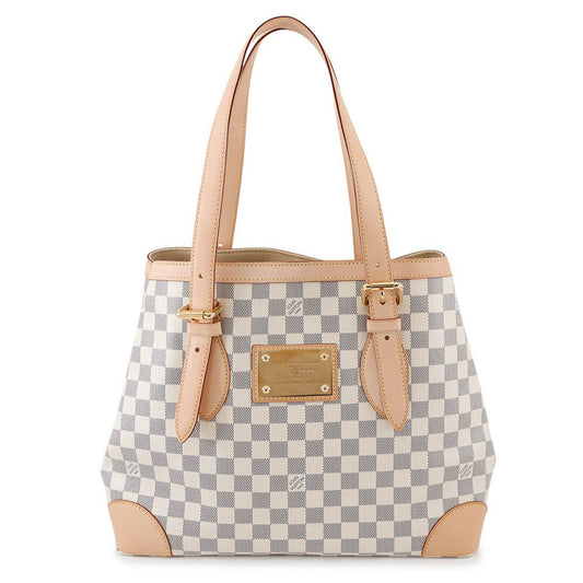 LOUIS VUITTON Hampstead BeigeN51206 Damier Azur Size MM