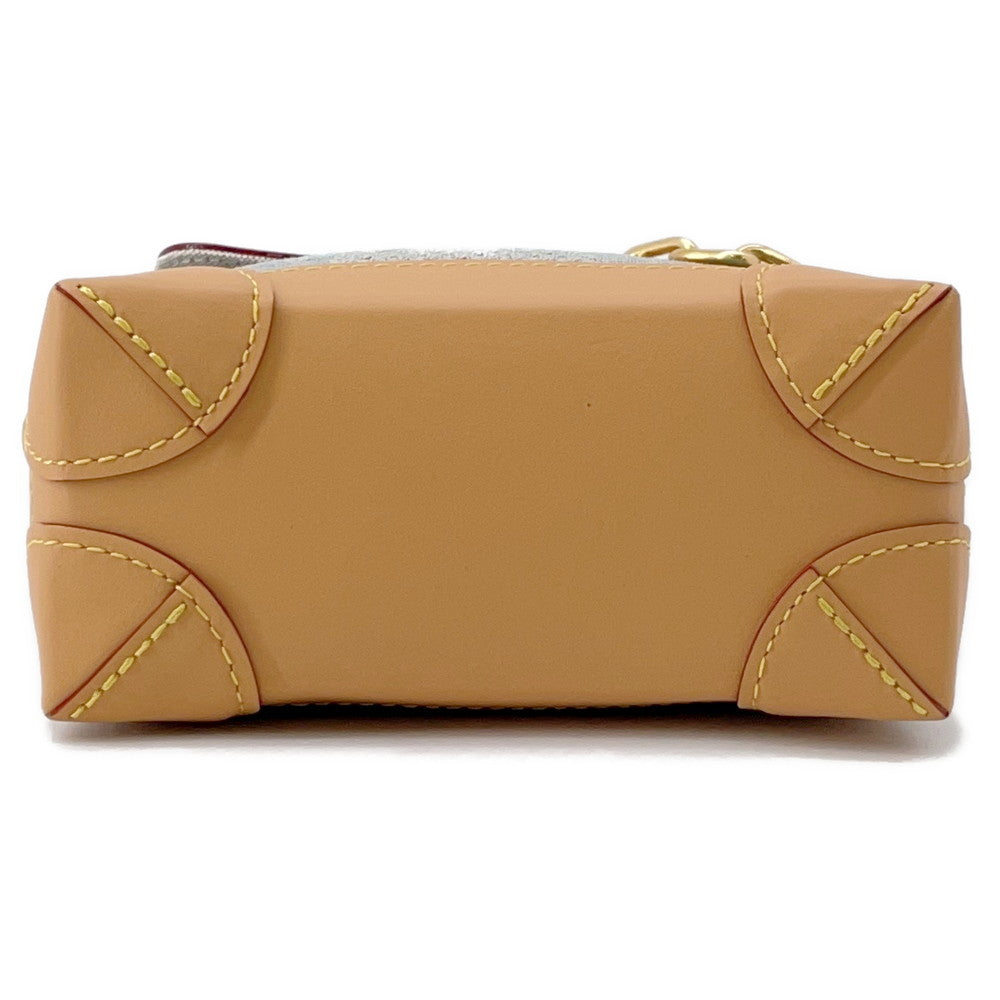 LOUIS VUITTON Nano Steamer 2024 Summer Men's Bag Blue/BeigeN40751 Damier・Denim