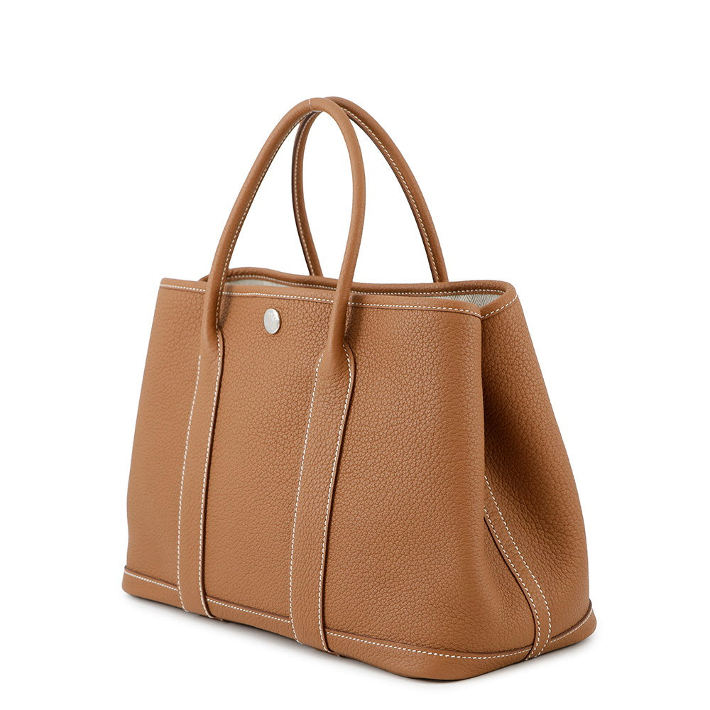 HERMES Garden Party Gold Negonda Leather Size TPM