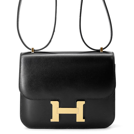 HERMES Constance3 Miroir Black Box Calf Leather Size Mini