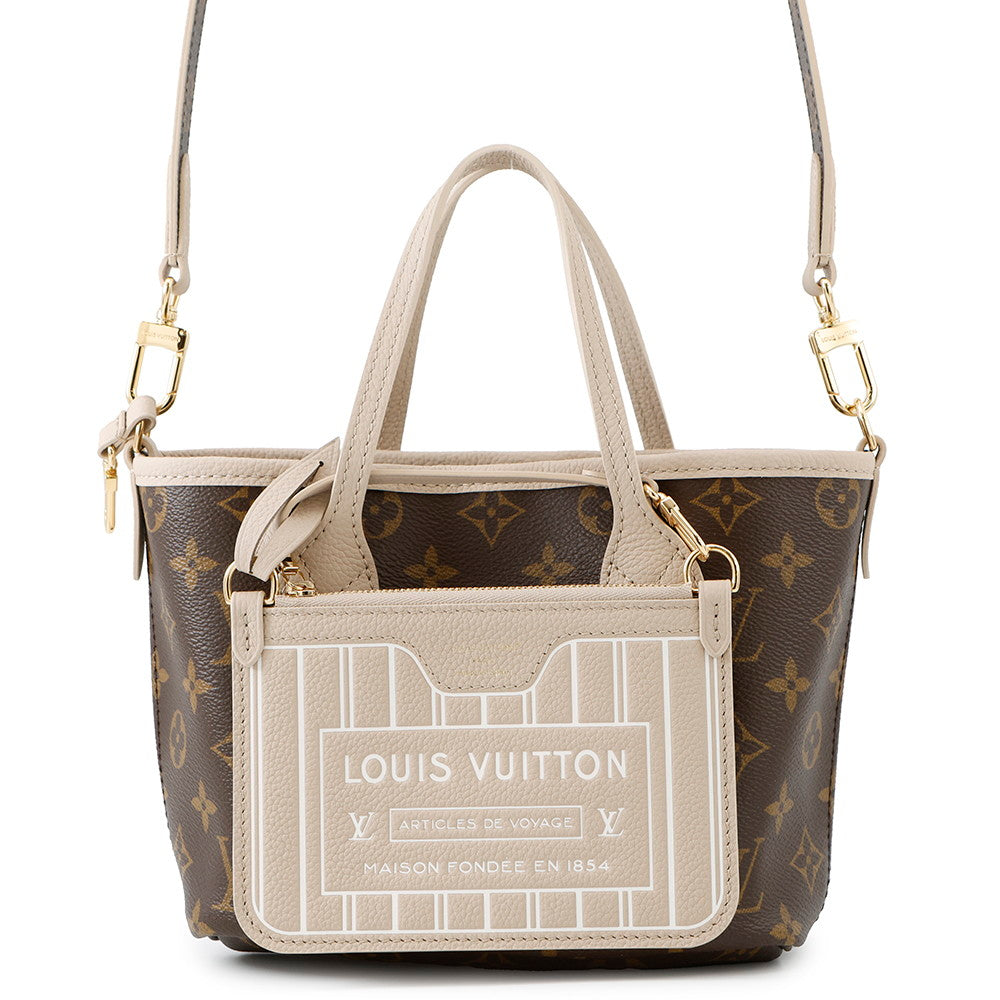 LOUIS VUITTON Neverfull・Inside Out Dark Fango/BrownM12109 Monogram Grain Leather Size BB
