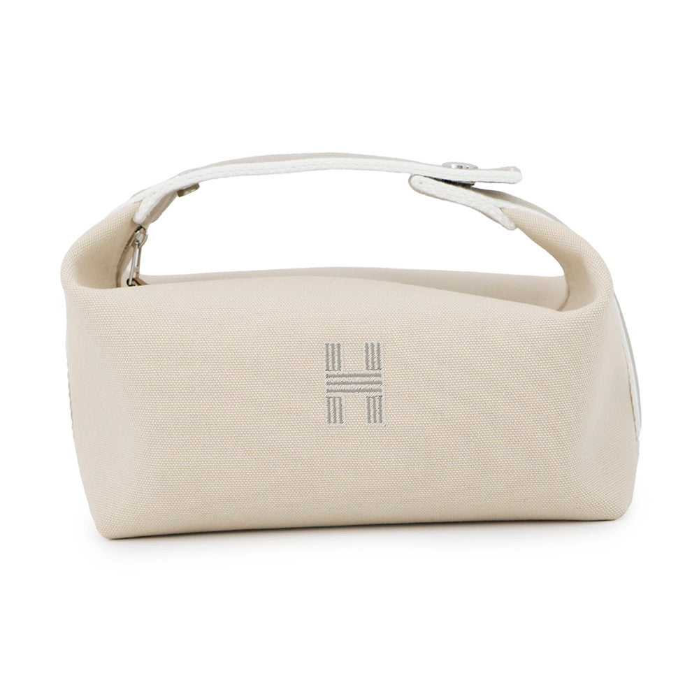 HERMES Brid a Black Beige Canvas Size PM