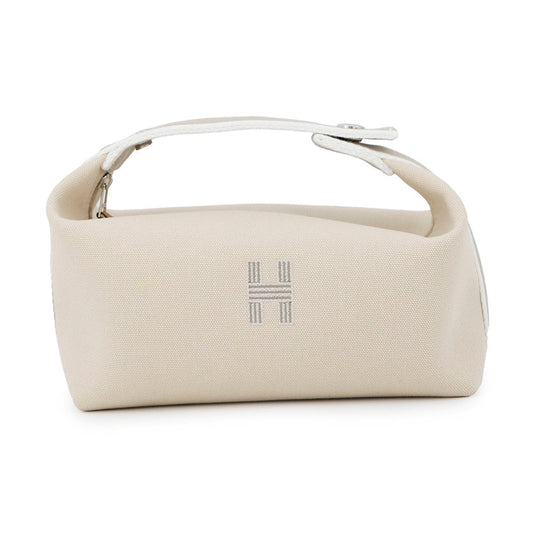 HERMES Brid a Black Beige Canvas Size PM