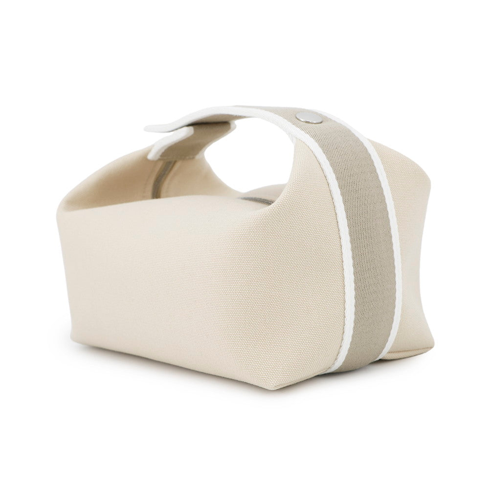 HERMES Brid a Black Beige Canvas Size PM