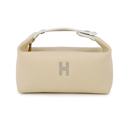 HERMES Brid a Black Beige Canvas Size PM