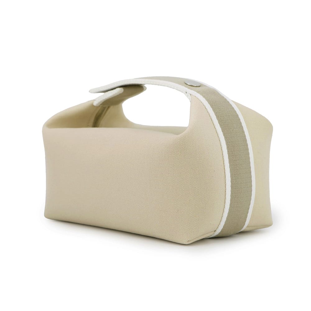 HERMES Brid a Black Beige Canvas Size PM