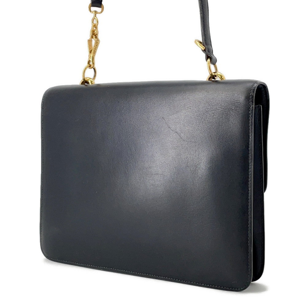 HERMES Sandrine Black Box Calf Leather