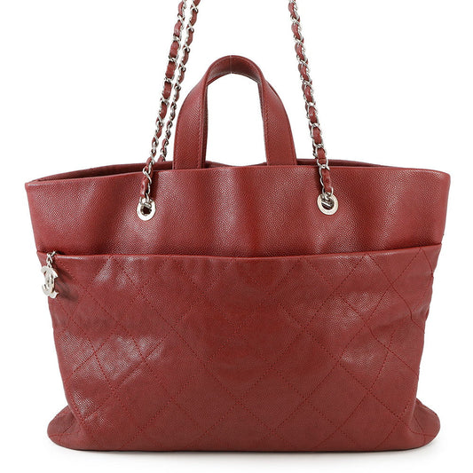 CHANEL Matelasse 2WAY ChainTote Bag RedA90485 Caviar Leather