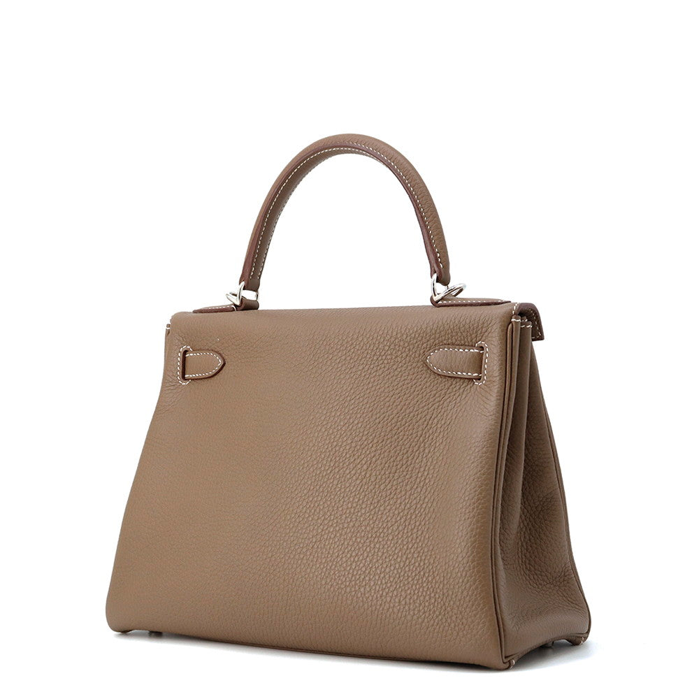 HERMES Kelly Retourne Etoupe Togo Leather Size 28