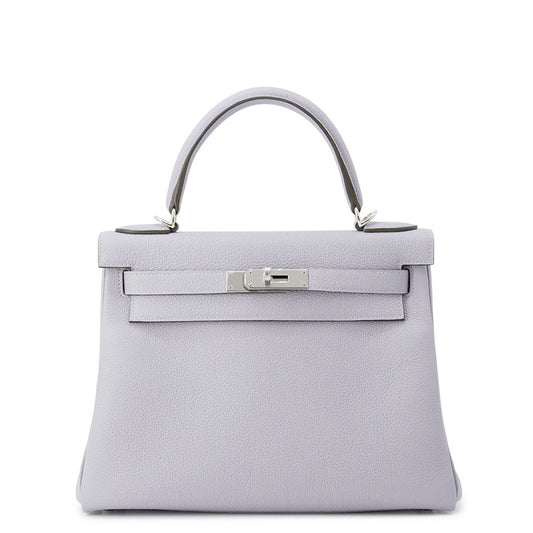 HERMES Kelly Retourne Green Pantan Togo Leather Size 28