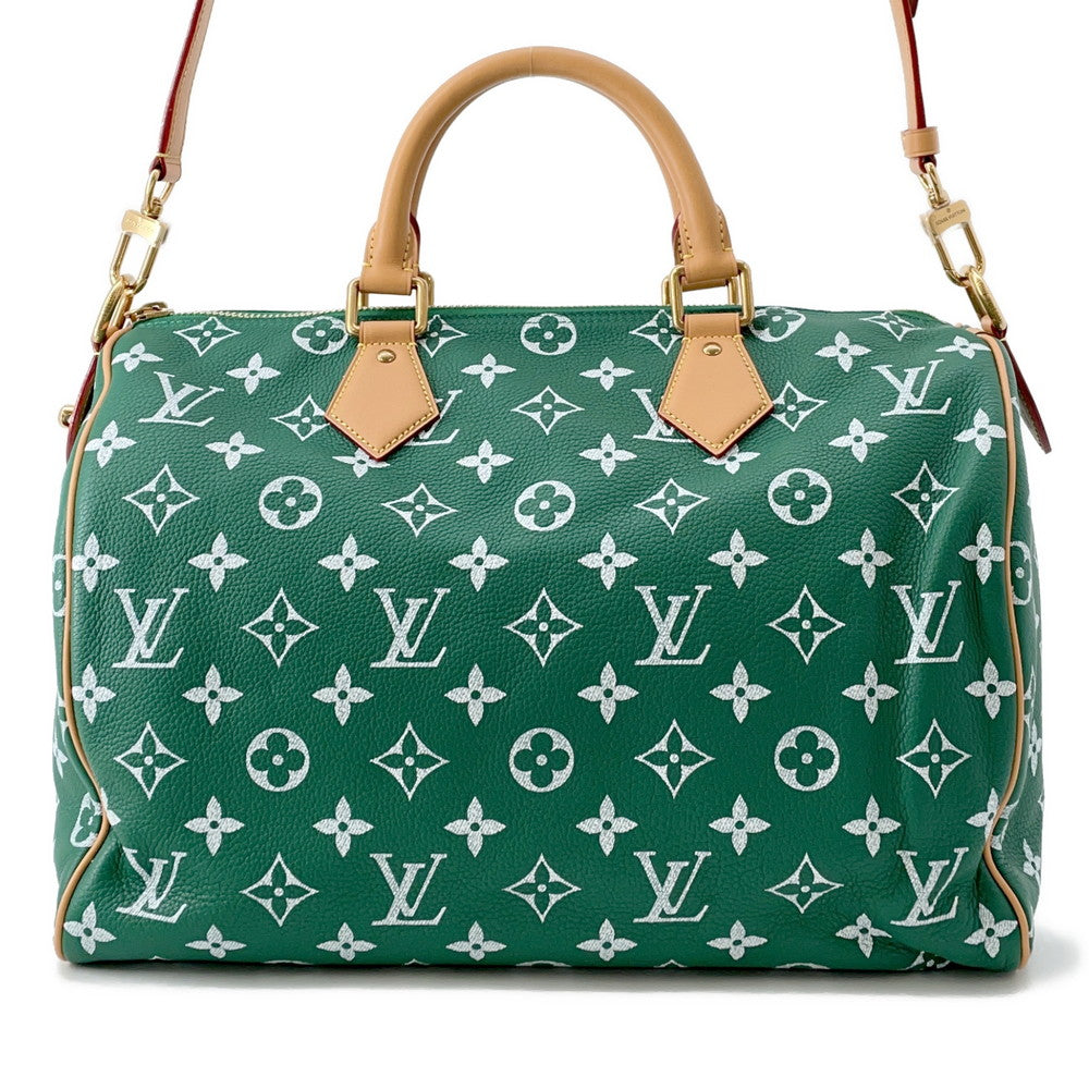 LOUIS VUITTON Speedy P9 Bandouliere Green/VertM24417 Calf Leather Size 40