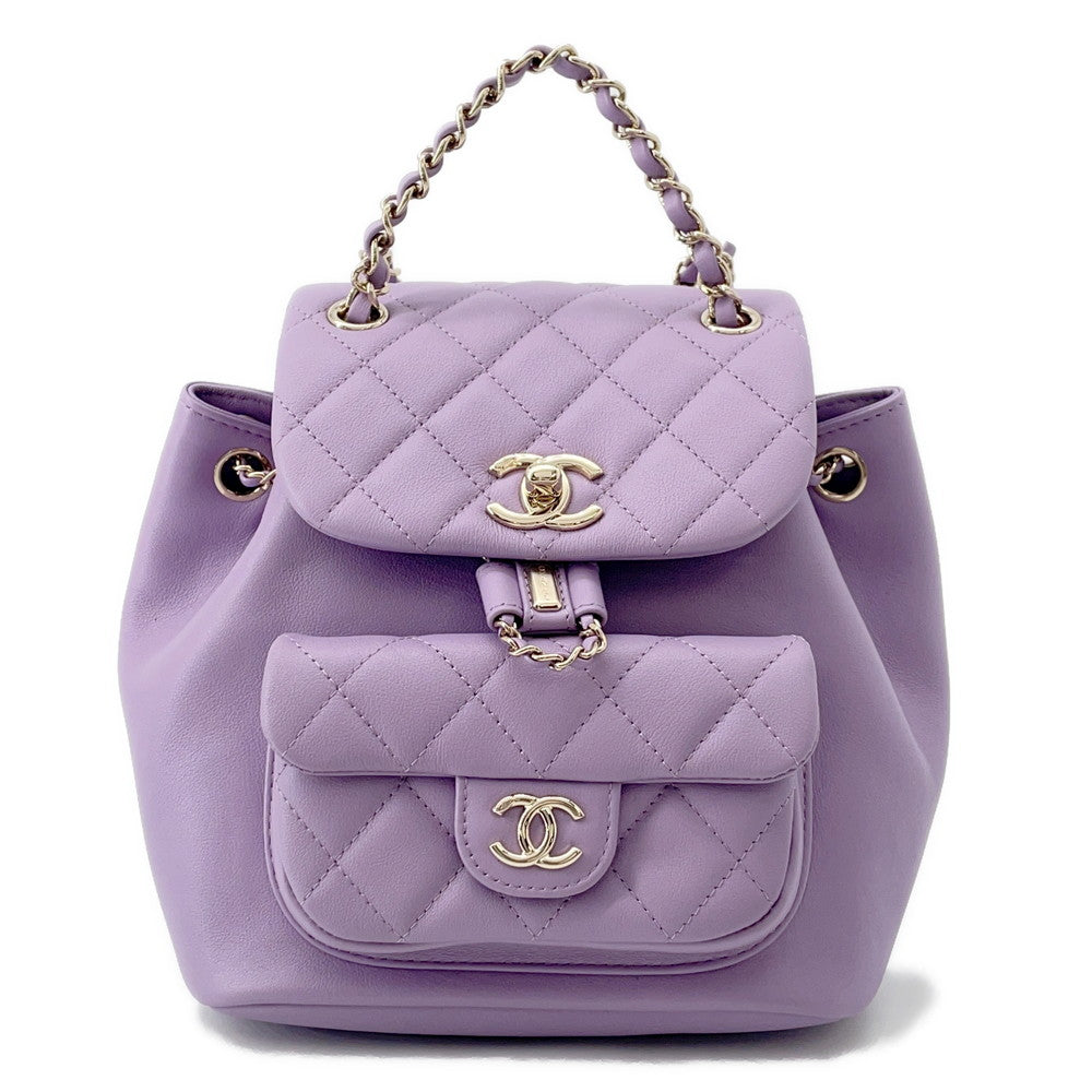 CHANEL Matelasse SmallBackpack LavenderPurpleAS2908 Calf Leather