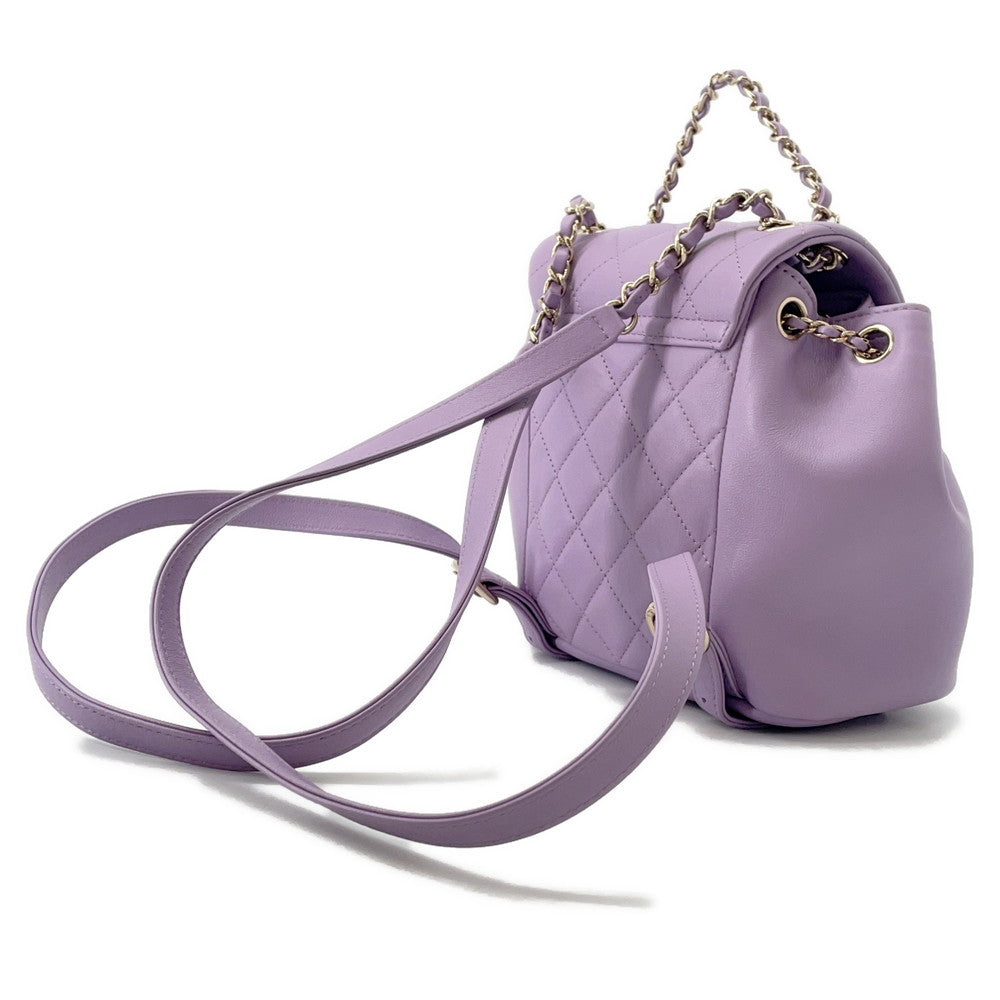 CHANEL Matelasse SmallBackpack LavenderPurpleAS2908 Calf Leather
