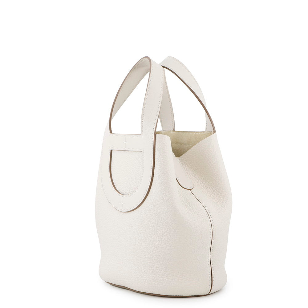 HERMES in-the-loop Tote Bag Beton Taurillon Clemence Swift Leather Size 18