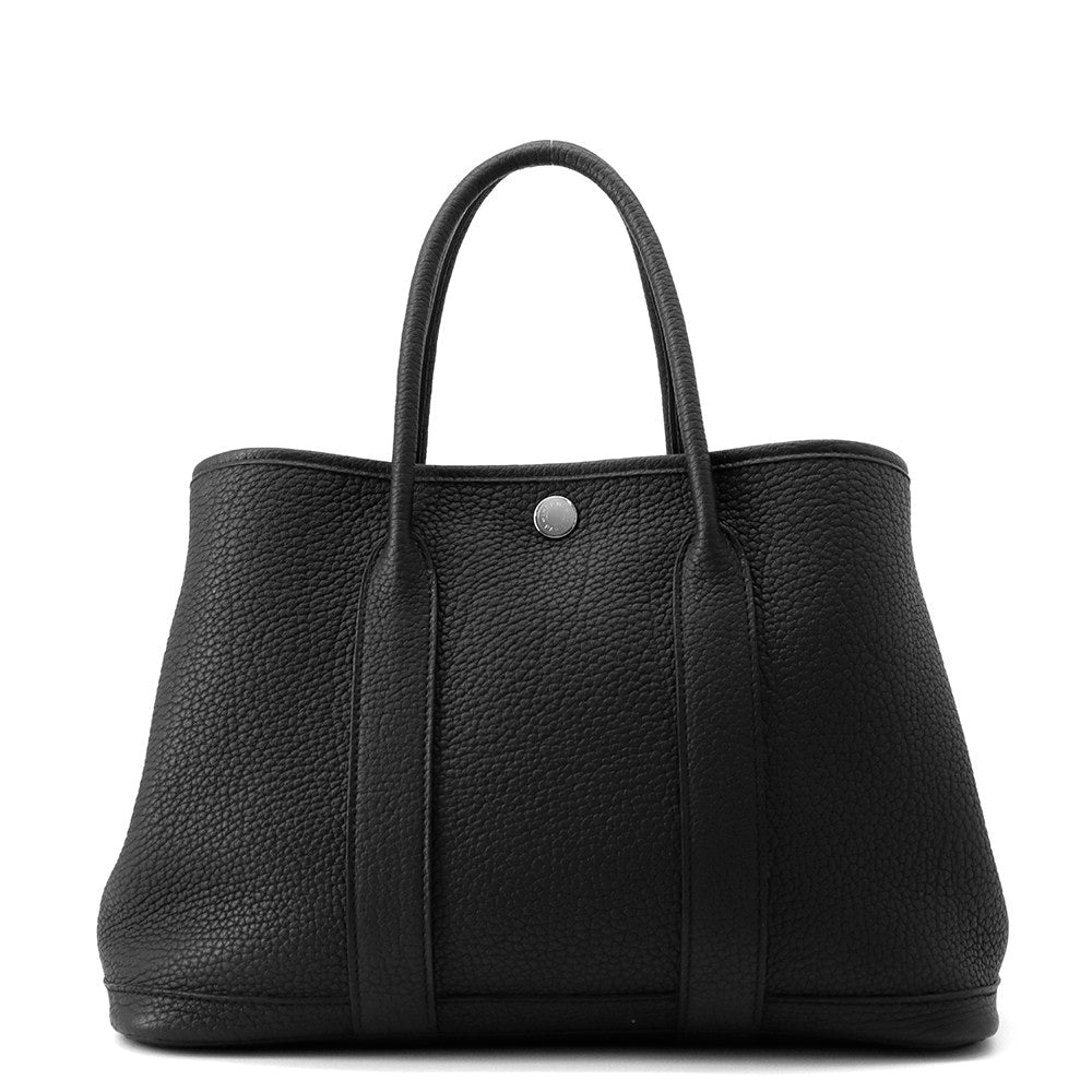 HERMES Garden Party Black Negonda Leather Size TPM