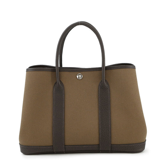 HERMES Garden Party Toundra/Ebene Toile Military Negonda Leather Size TPM