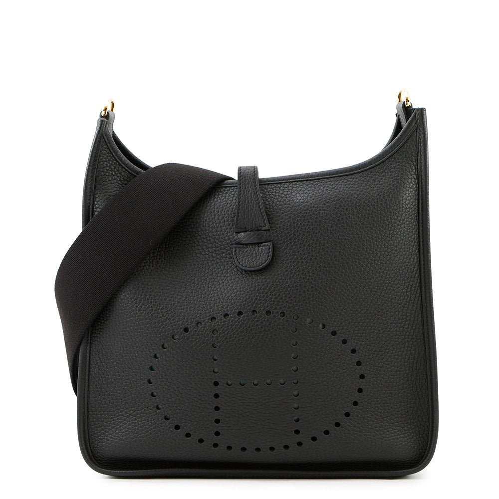HERMES Evelyne3 Black Taurillon Clemence Size PM