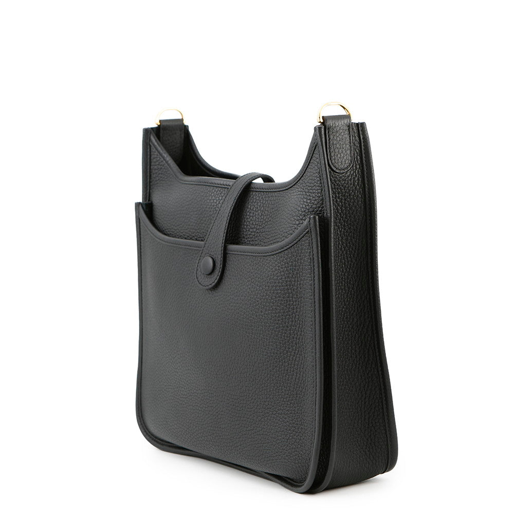 HERMES Evelyne3 Black Taurillon Clemence Size PM