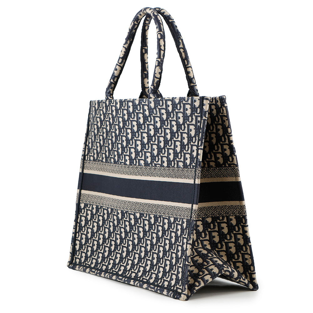 Dior Book tote NavyM1286ZRIW Canvas Size Large